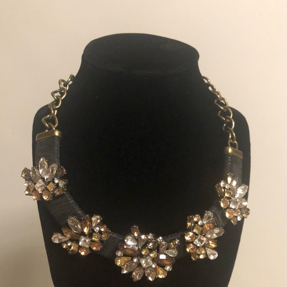 BaubleBar Gold and Silver Floral Necklace